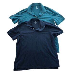 George Mens Polo Shirt Size XL Lot Of Two Short Sleeve Classic Casual Travel